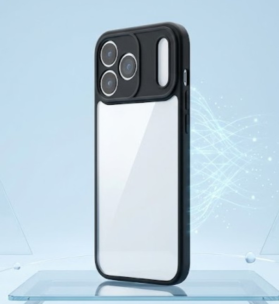  IPAKY Clear Case with Black Frame and Full Camera Coverage – Robust Shock Protection with Camera Protrusion and Stylish Design for iPhone 17 Pro Max 