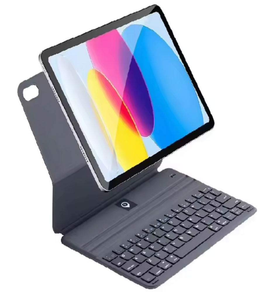  لوحة مفاتيح ذكية وغطاء وحامل لجهاز iPad (الجيل العاشر) في جهاز واحد 
