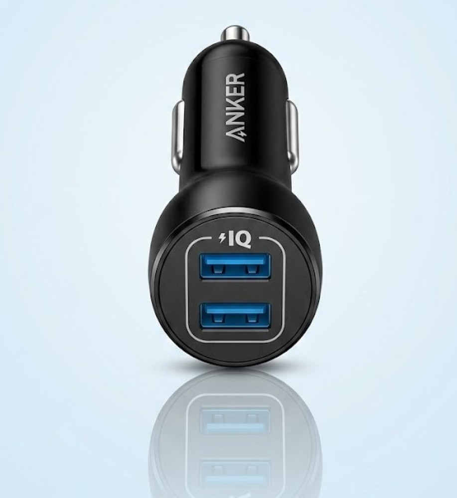  شاحن سيارة أنكر باور درايف Anker PowerDrive III Duo بقوة 40 واط بمنفذين ثنائيين ذكيين للشحن السريع (الفئة 5) 