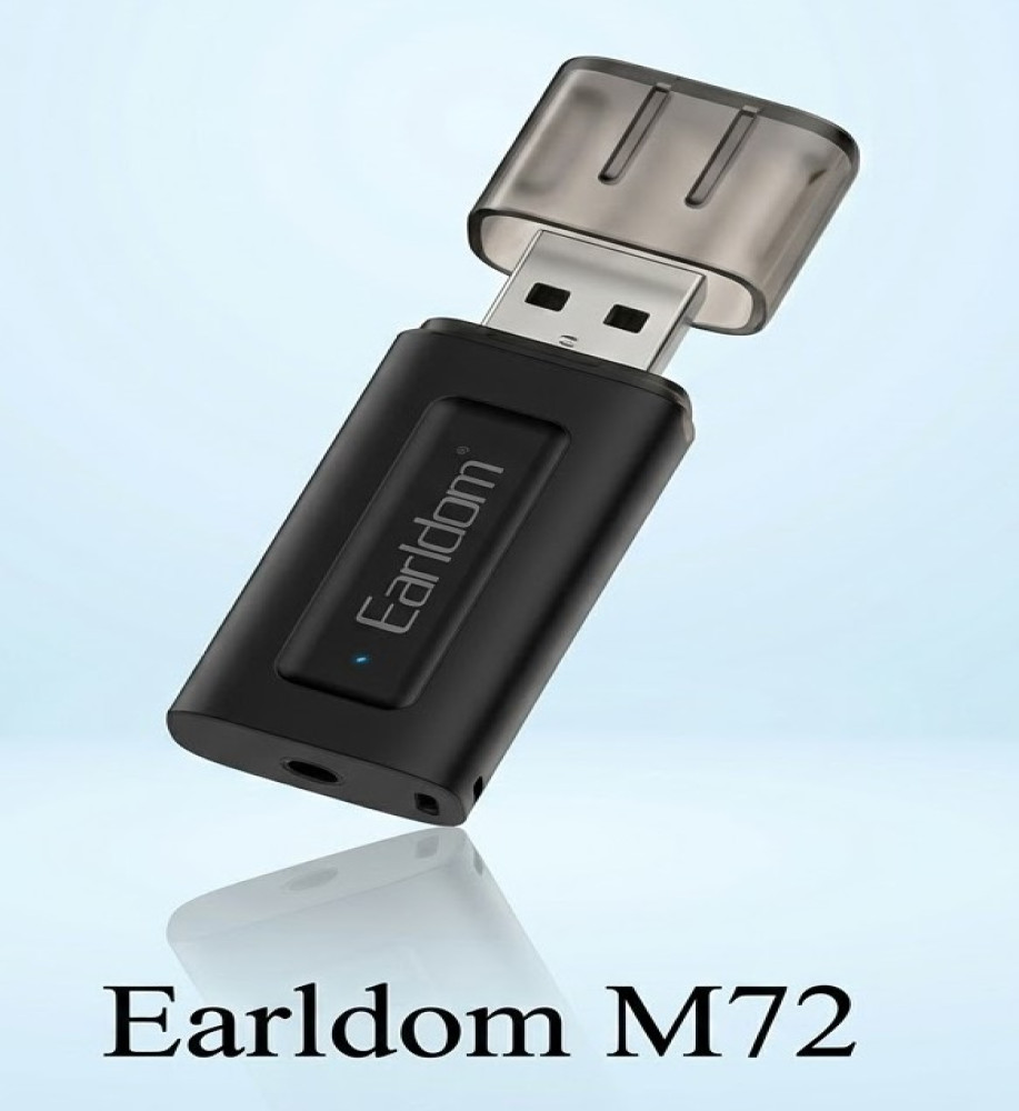  مستقبل بلوتوث لاسلكي إيرلدوم Earldom ET-M72 لتحويل سماعات السبيكر والسيارة عبر منفذ 3.5 ملم وUSB 