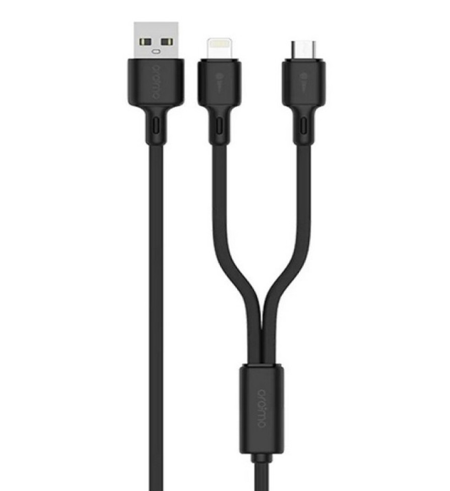  Oraimo OCD-D62 USB To ( Lightning + Micro ) 2 in 1 Cable Fast Charging 