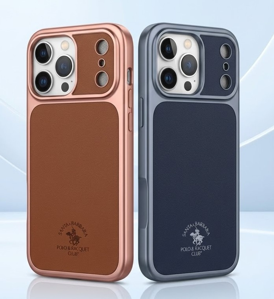  *Original Santa Barbara Polo & Racquet Club Luxury Protective Case in Gray for iPhone 17 Pro Max* 