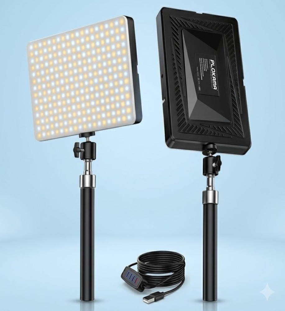  *Professional LED Lighting Light for Photography and Live Streaming from Plokama. 10W Power with 3 Lighting Colors* 