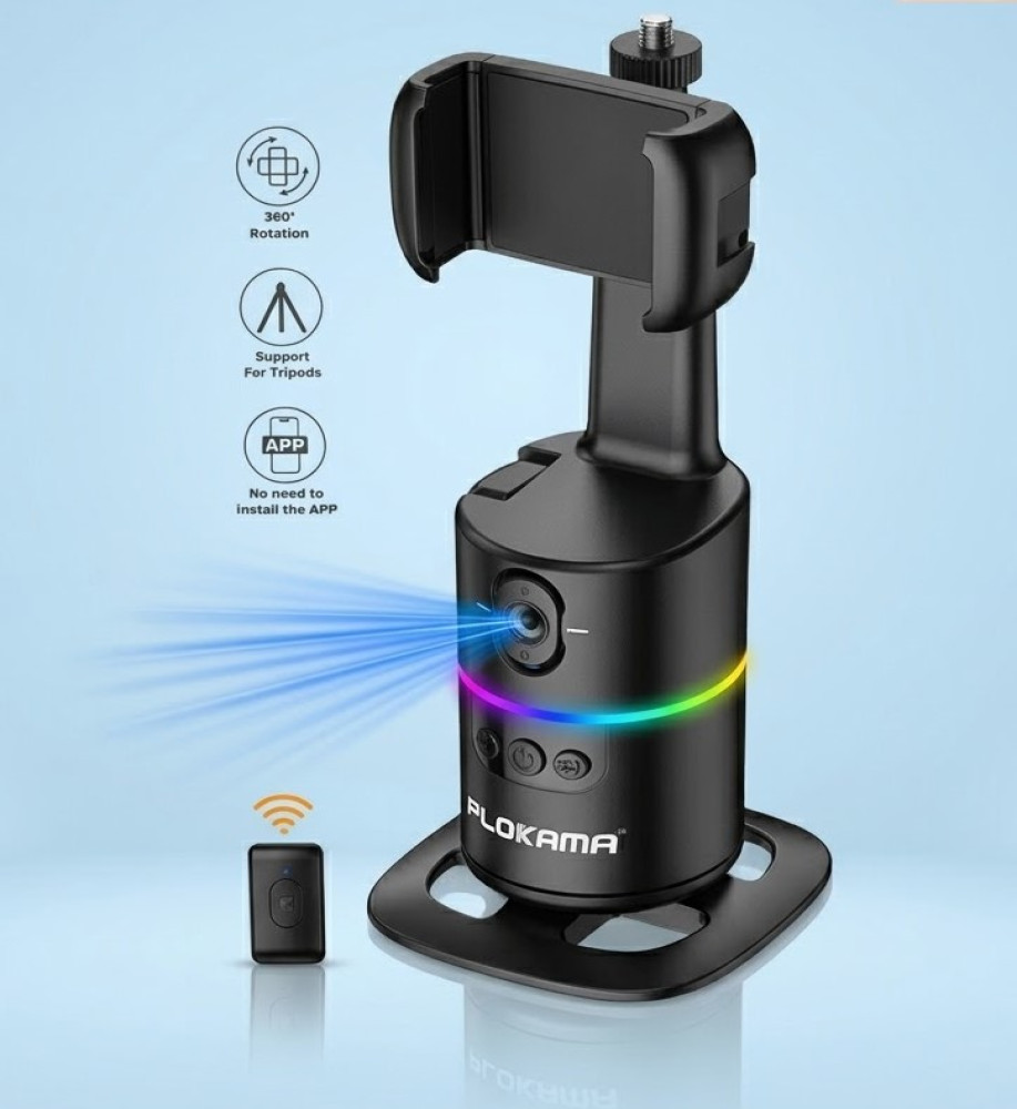  *Smartphone Holder and Mount with 360° Rotation and AI Automatic Tracking from Plokama* 