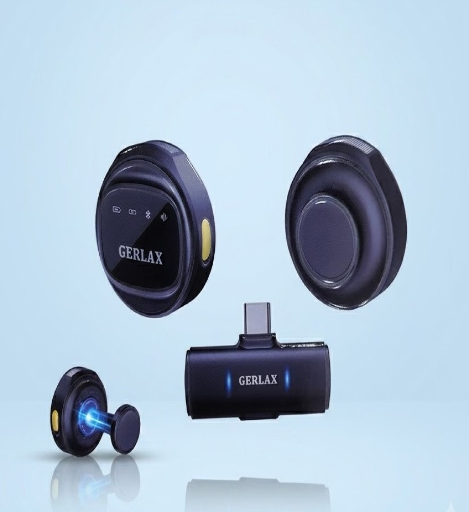  *Wireless Lavalier Mic with Built-in Magnetic Clip and Type-C Receiver for Video Recording and Live Streaming from Gerlax (Model M102)* 