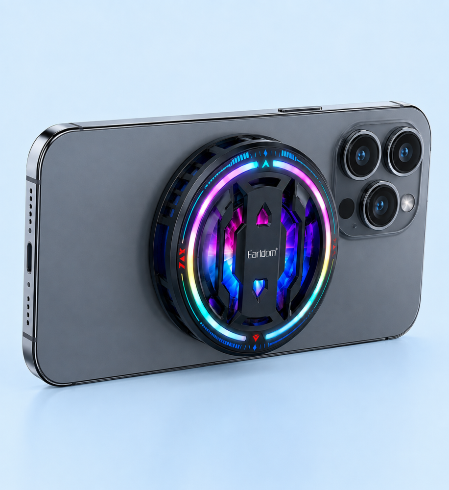  → Professional Magnetic Phone Cooler with 3 Speeds and Icy Ceramic Cooling from Earldom - 15W Power 