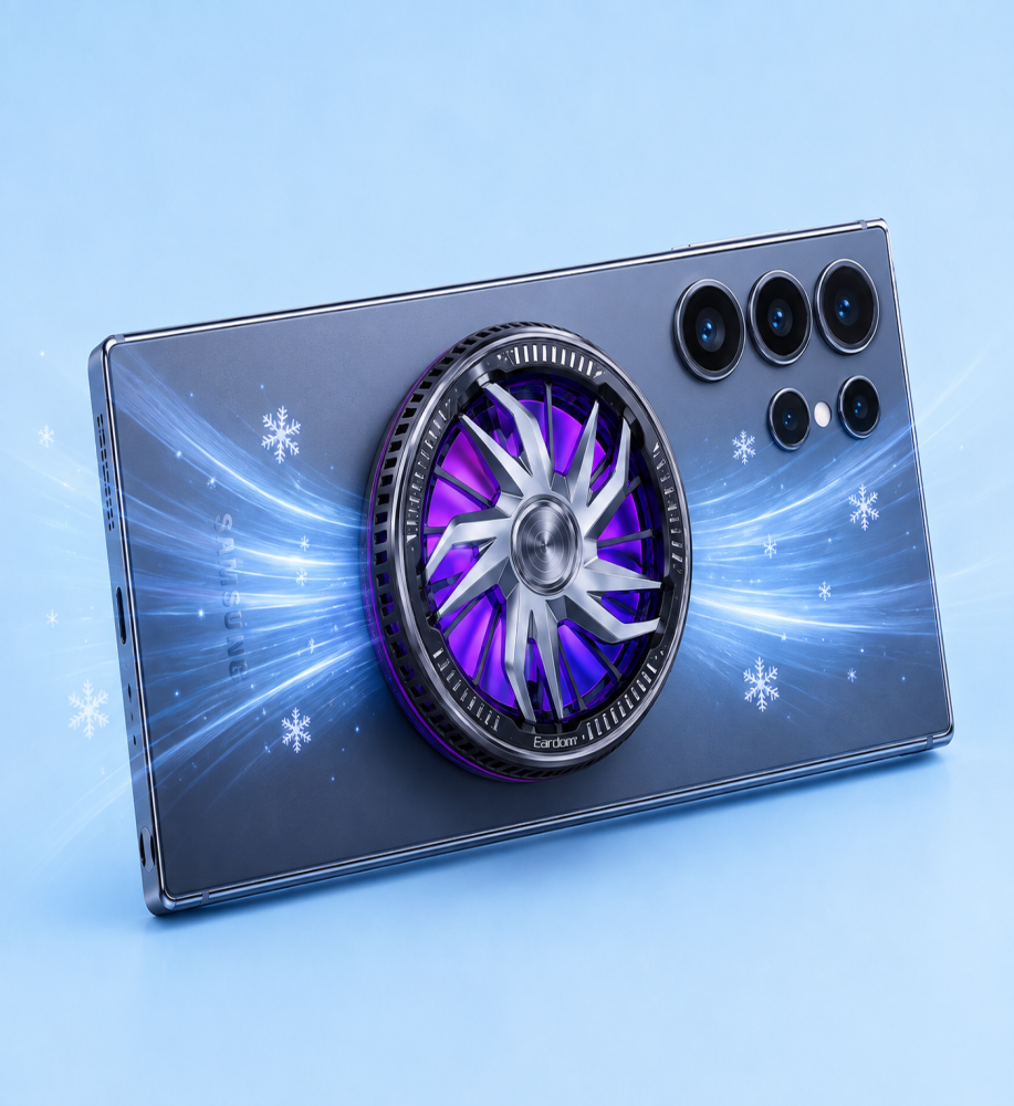  → Ultra Magnetic Phone Cooling Fan for Heat Dissipation During Gaming 
