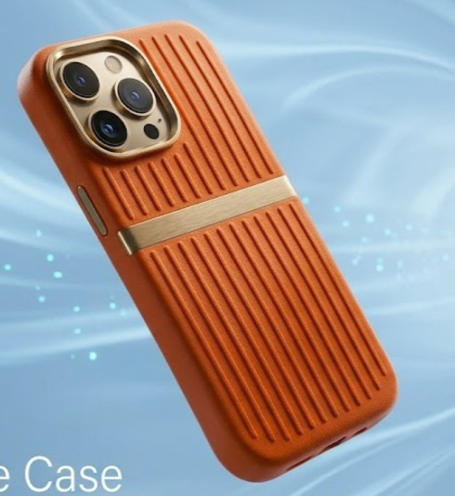  This stylish and protective iPhone 16 Pro Max case features raised edges for impact resistance, durable material, a gold camera module, a secure fit, and a luxurious, practical look. 