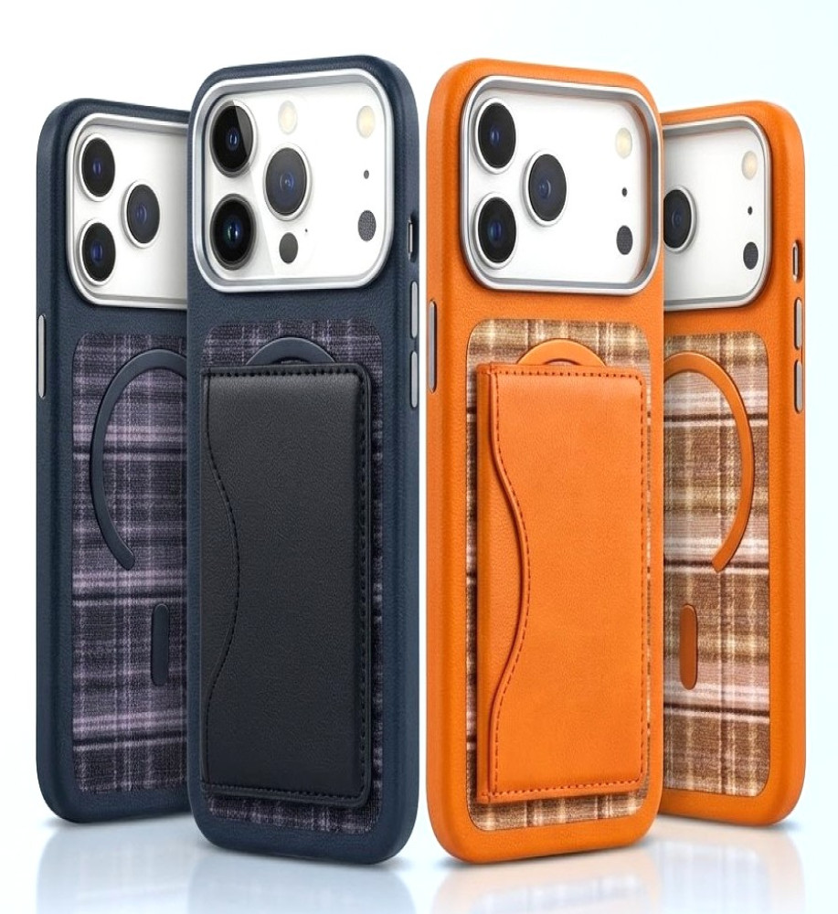  iPhone 17 Pro Max 2-in-1 Leather Texture MagSafe Case with Detachable Magnetic Card Wallet 