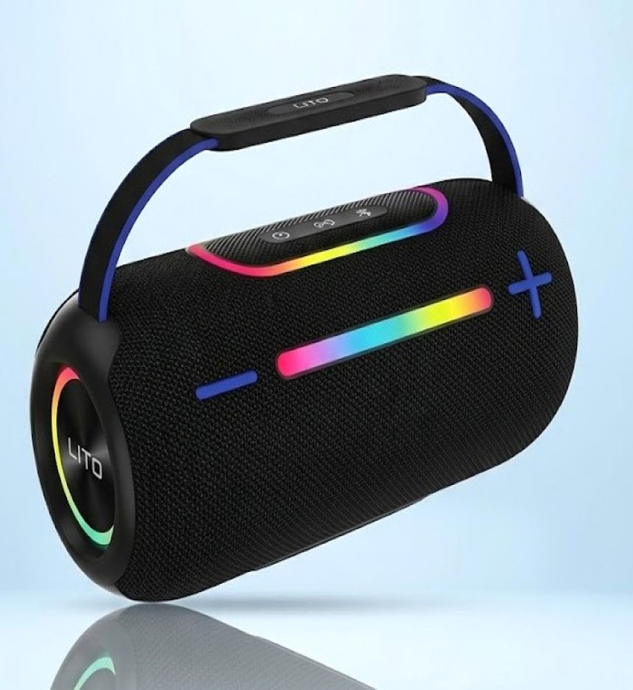  LITO LS13 Wireless Speaker - Durable 30W Outdoor Speaker with 4000mAh Battery and RGB Lighting 