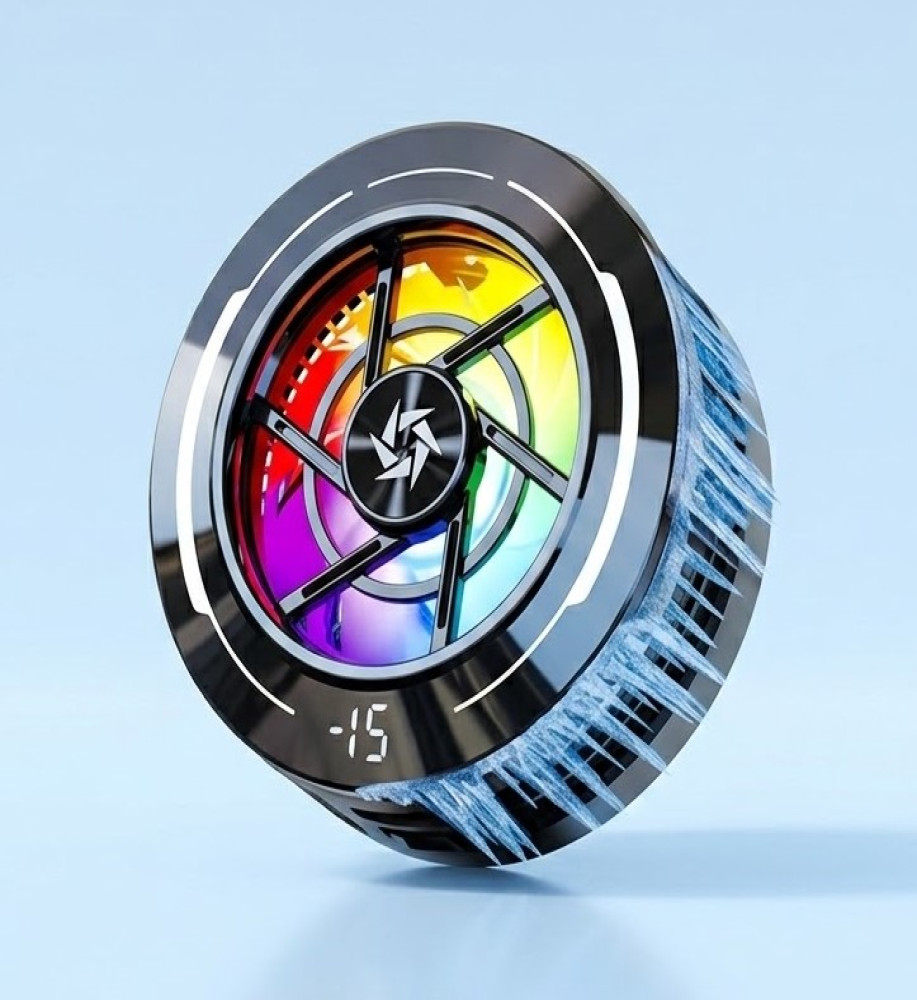  *Magnetic Phone Cooler with Semiconductor Cooling, AI Smart Temperature Control, Digital Display, and RGB Lighting (Model: SL-70)* 