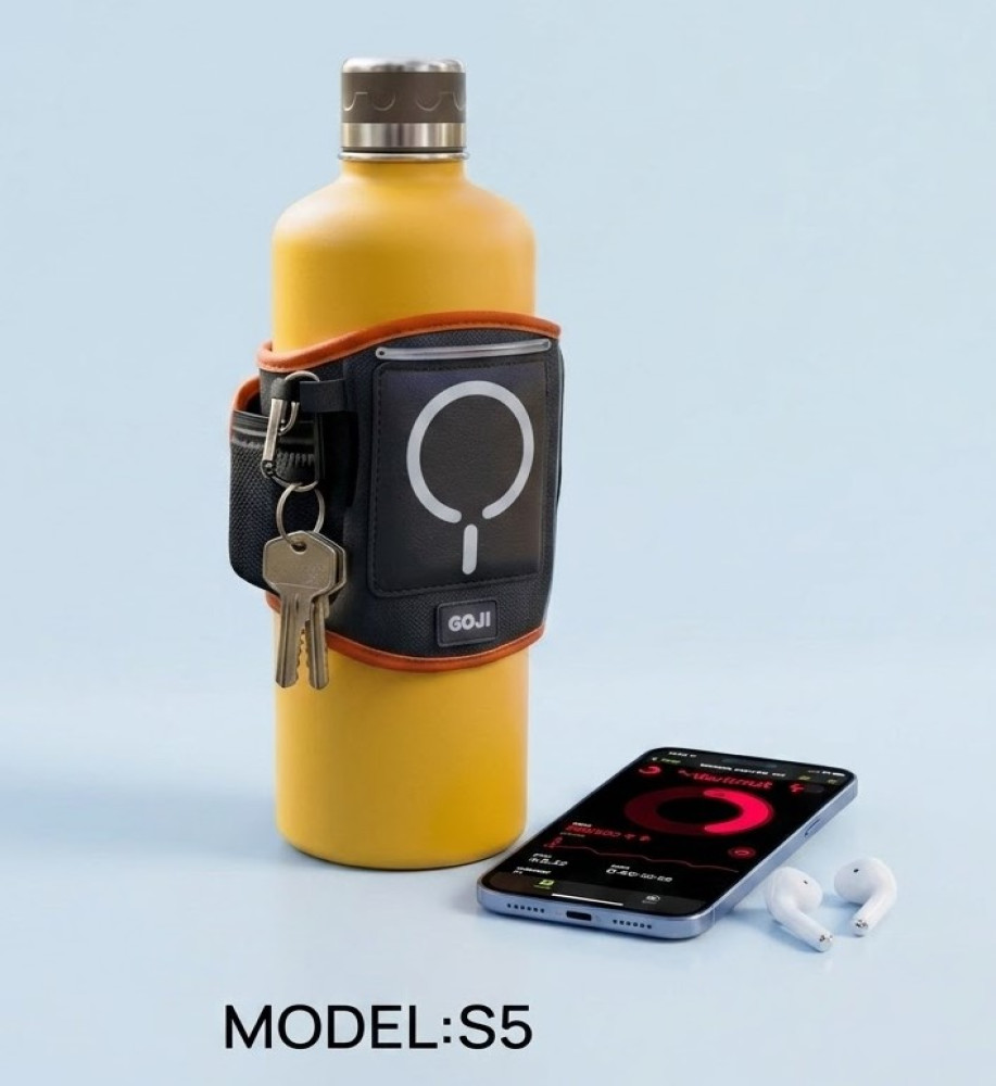  *Magnetic Sports Water Bottle Bag to Carry Phone & Belongings with 360° Rotation and Water-Resistant Fabric from GOJI (Model S5)* 