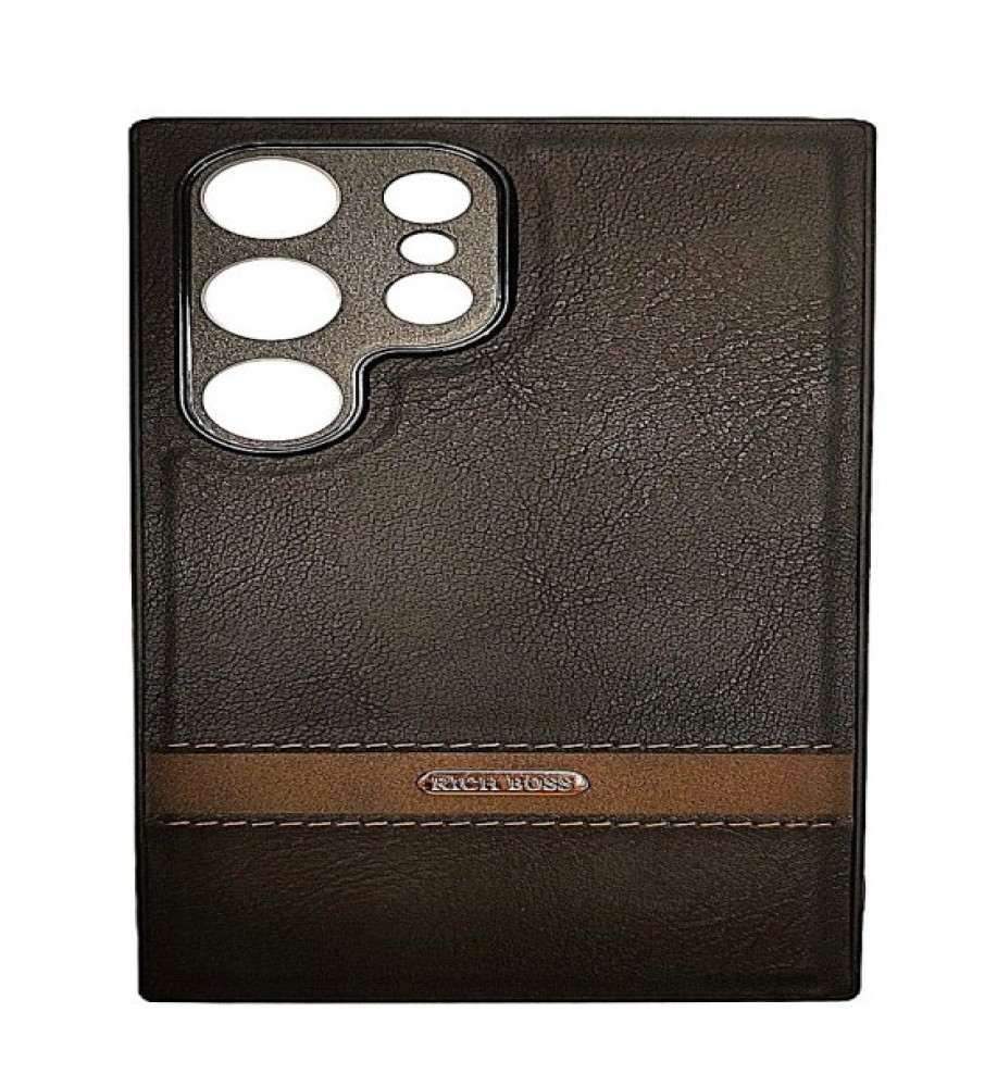  Rich Boss Leather Protective Case for Samsung S22 Ultra 