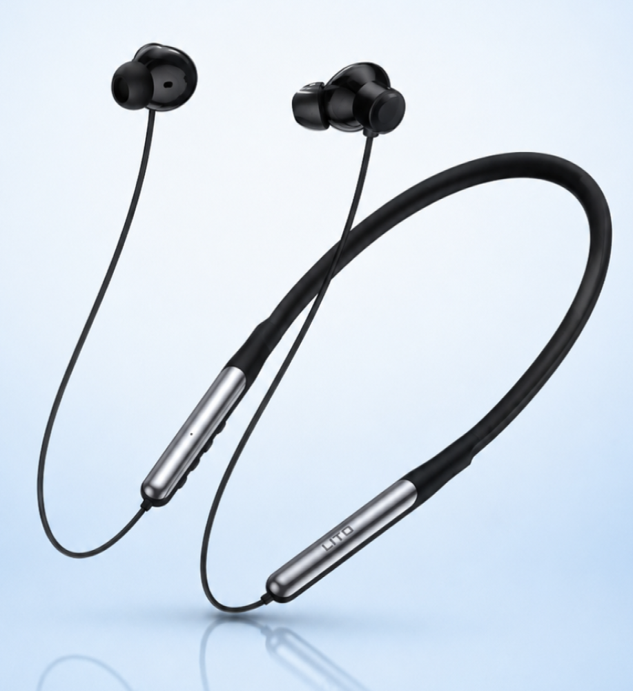  LITO LN02 Wireless Bluetooth 5.4 Neckband Earphones with Up to 25-Hour Battery Life & Magnetic Design 