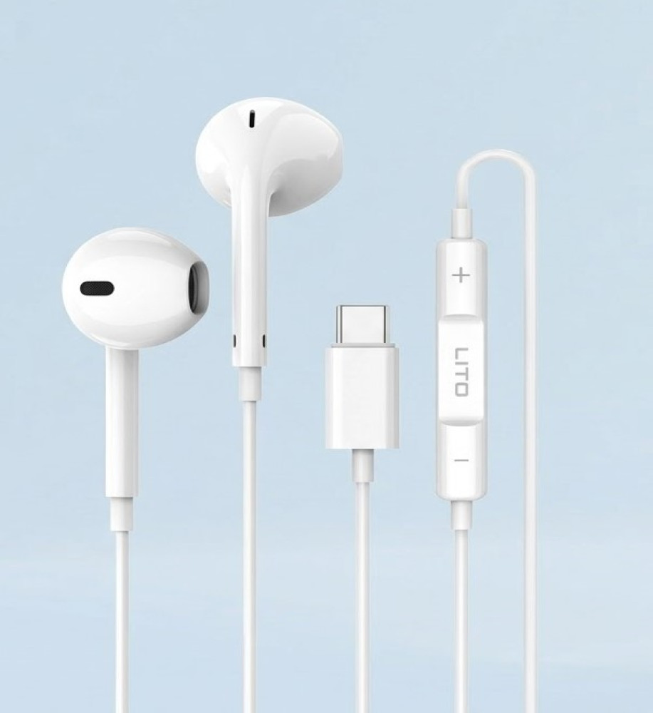  LITO LF01T Type-C Wired Earphones with Stereo Sound & HD Microphone 