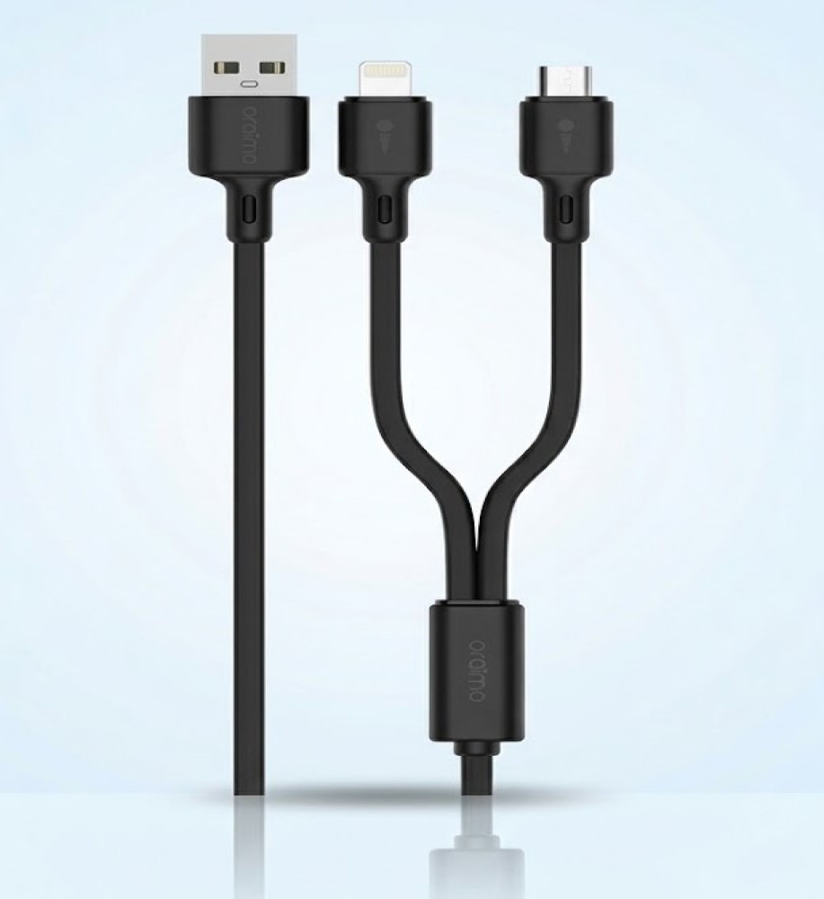  Oraimo OCD-D62 USB To ( Lightning + Micro ) 2 in 1 Cable Fast Charging 