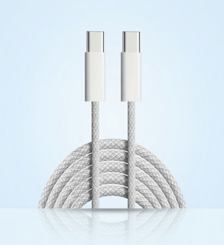  USB-C to USB-C Charging Cable up to 60W, Reinforced Braided, Compatible with USB-C iPhone and iPad 