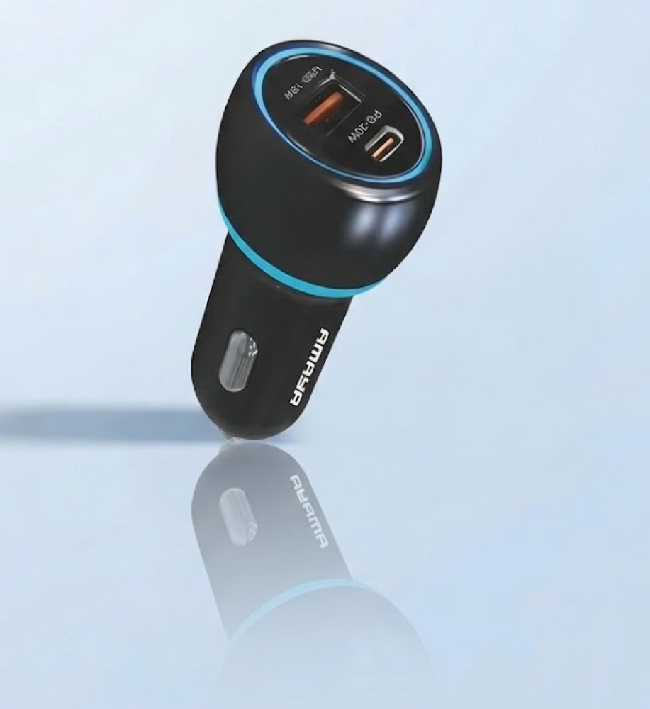  AMAYA ACC-01 Car Charger – 38W PD Super Charging, 2 USB Ports 