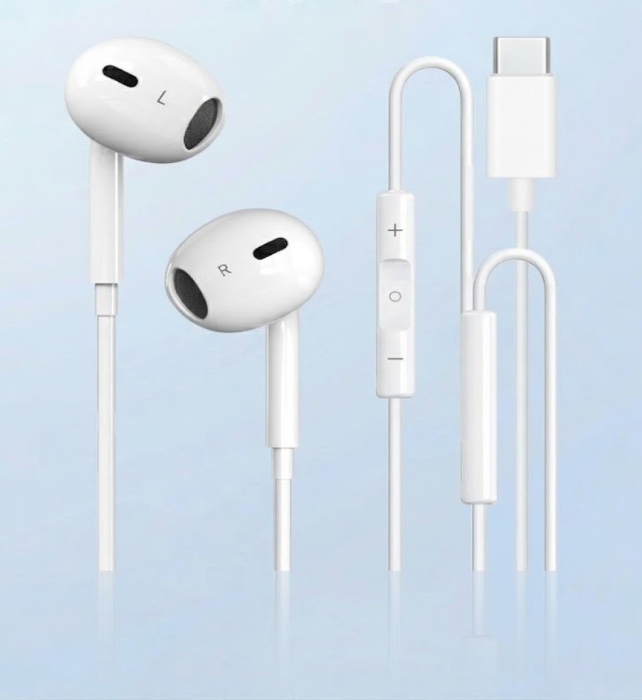  iPhone Type-C Wired Hands-Free Headphones – iPhone Headphones with USB-C Input, Microphone, and Call Control 