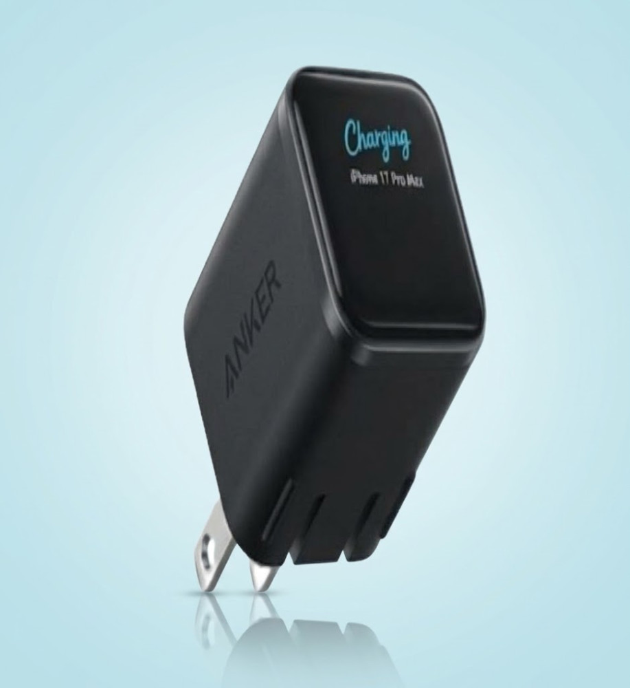  Anker Nano (Ai) Wall Charger 45W with Smart Digital Display, Type-C Port, and Foldable Plug 