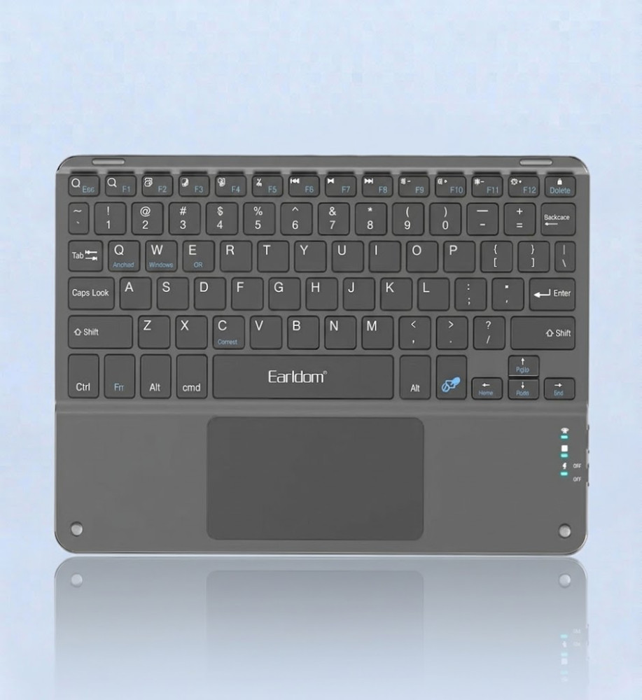  Earldom KB7 — 81-key Bluetooth keyboard with touchpad for laptops, tablets, and mobile phones 