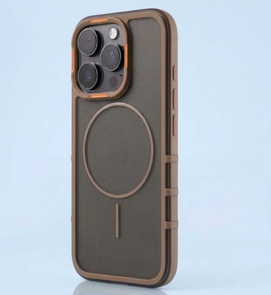  A strong and elegant protective case with magnetic charging, shock-resistant, anti-fingerprint, with elegant transparency and a prominent frame in a chic color to protect the camera and screen, compatible with iPhone 16 Pro. 
