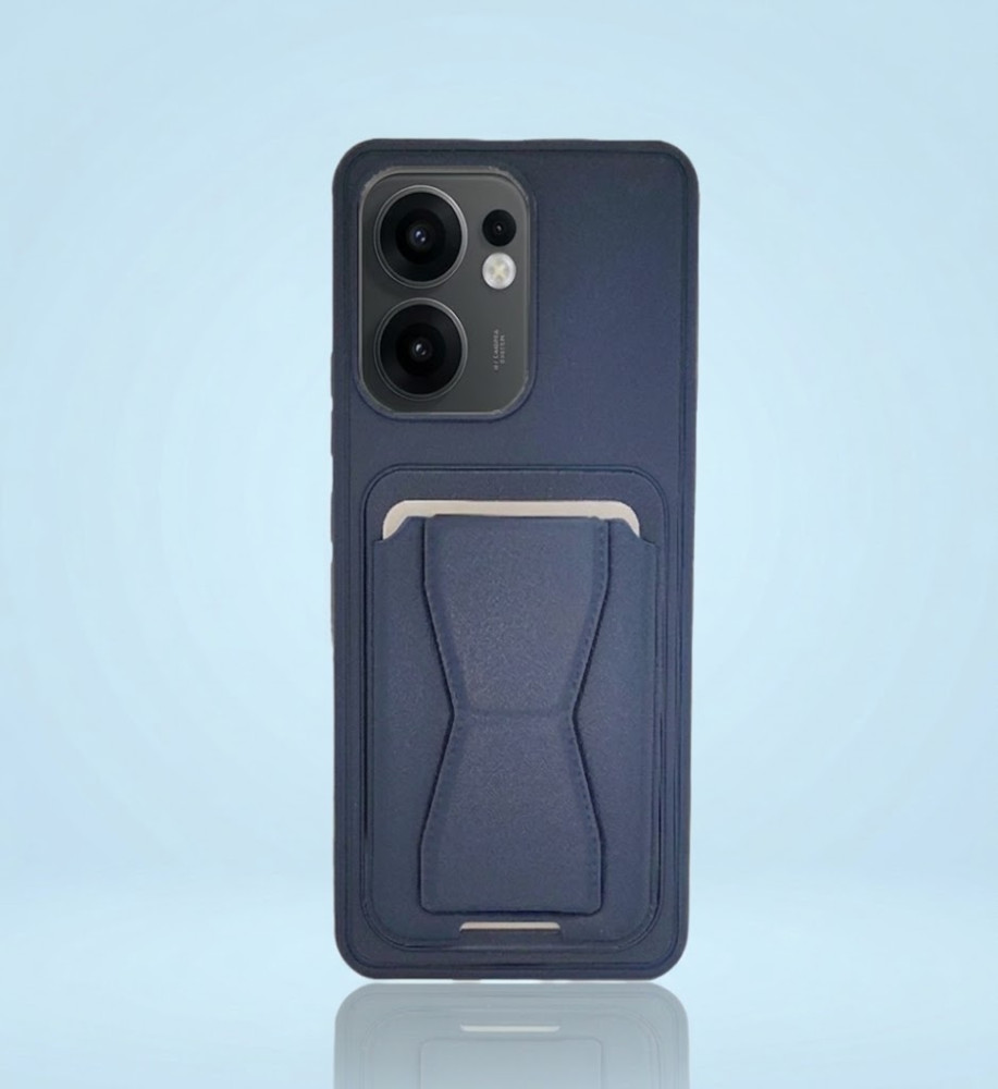  Practical and stylish case: leather-like polyethylene material, raised protective edges, built-in card wallet and hidden kickstand compatible with OPPO RENO 13F 5G 