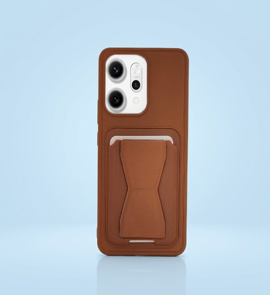  Practical and stylish case: leather-like polyethylene material, raised protective edges, built-in card wallet and hidden kickstand compatible with OPPO RENO 14 