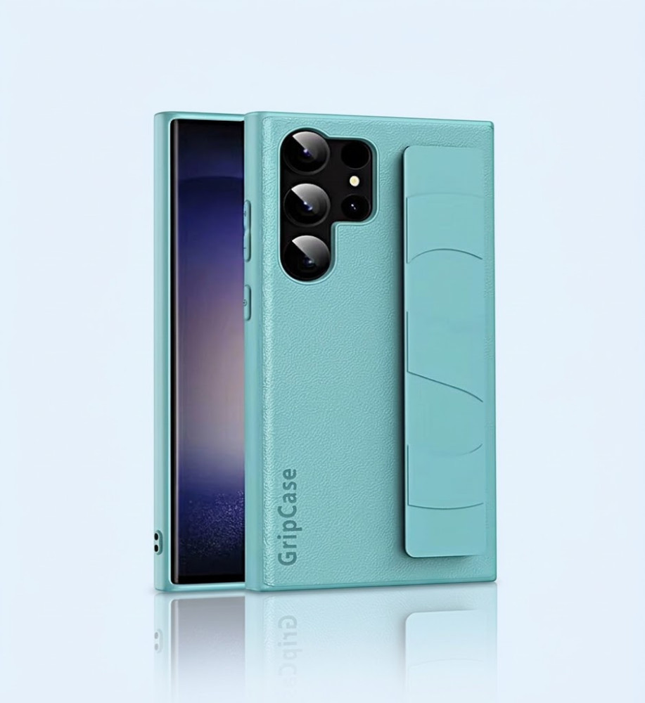  Samsung S25 Ultra Leather Texture Case with Solid Colors, Smart Hand Strap and Full Protection 