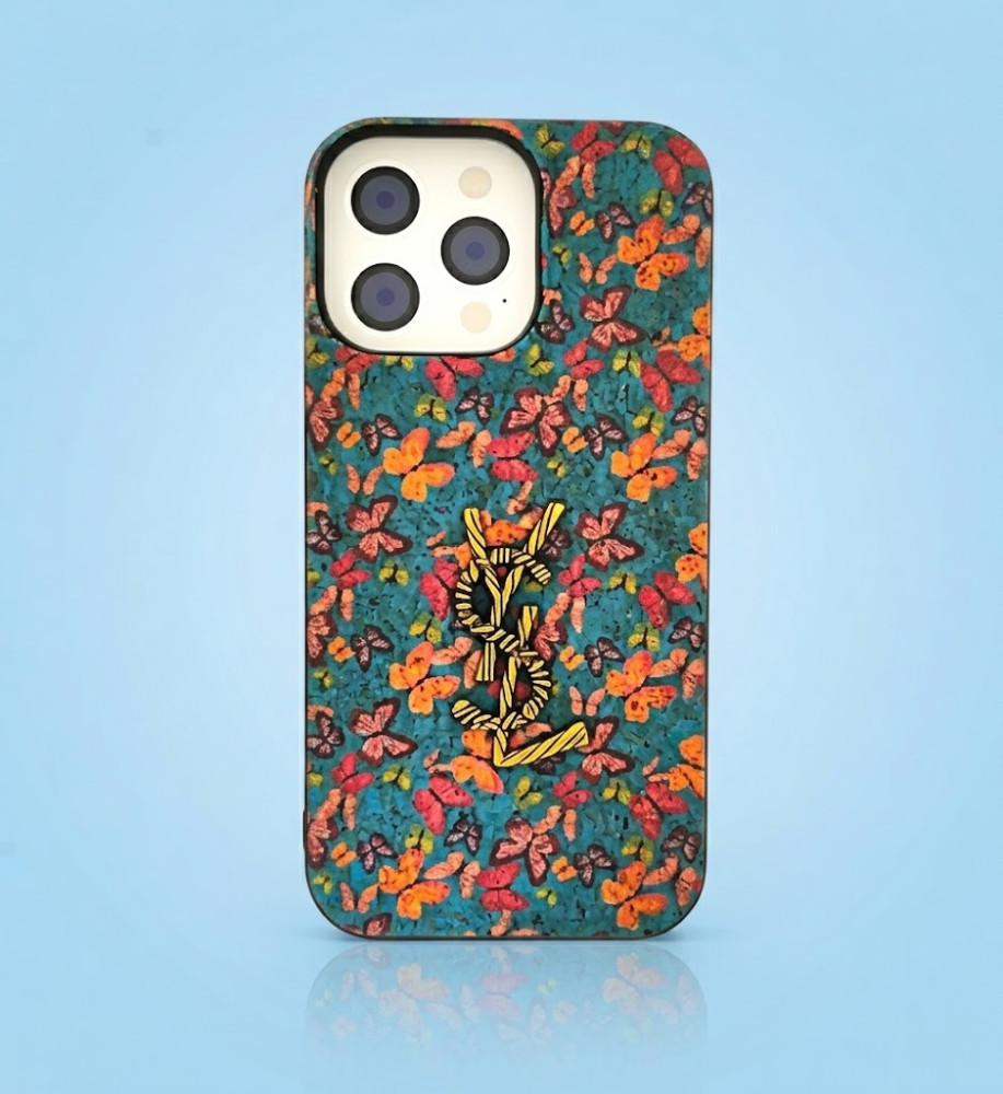  RVMO iPhone 13 Pro Max Premium Lightweight Case with Floral Pattern and Raised Gold Lettering 