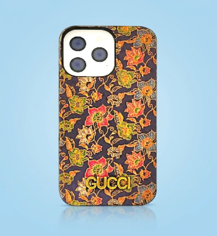  RVMO iPhone 16 Pro Max Premium Lightweight Case with Floral Pattern and Raised Gold Lettering 