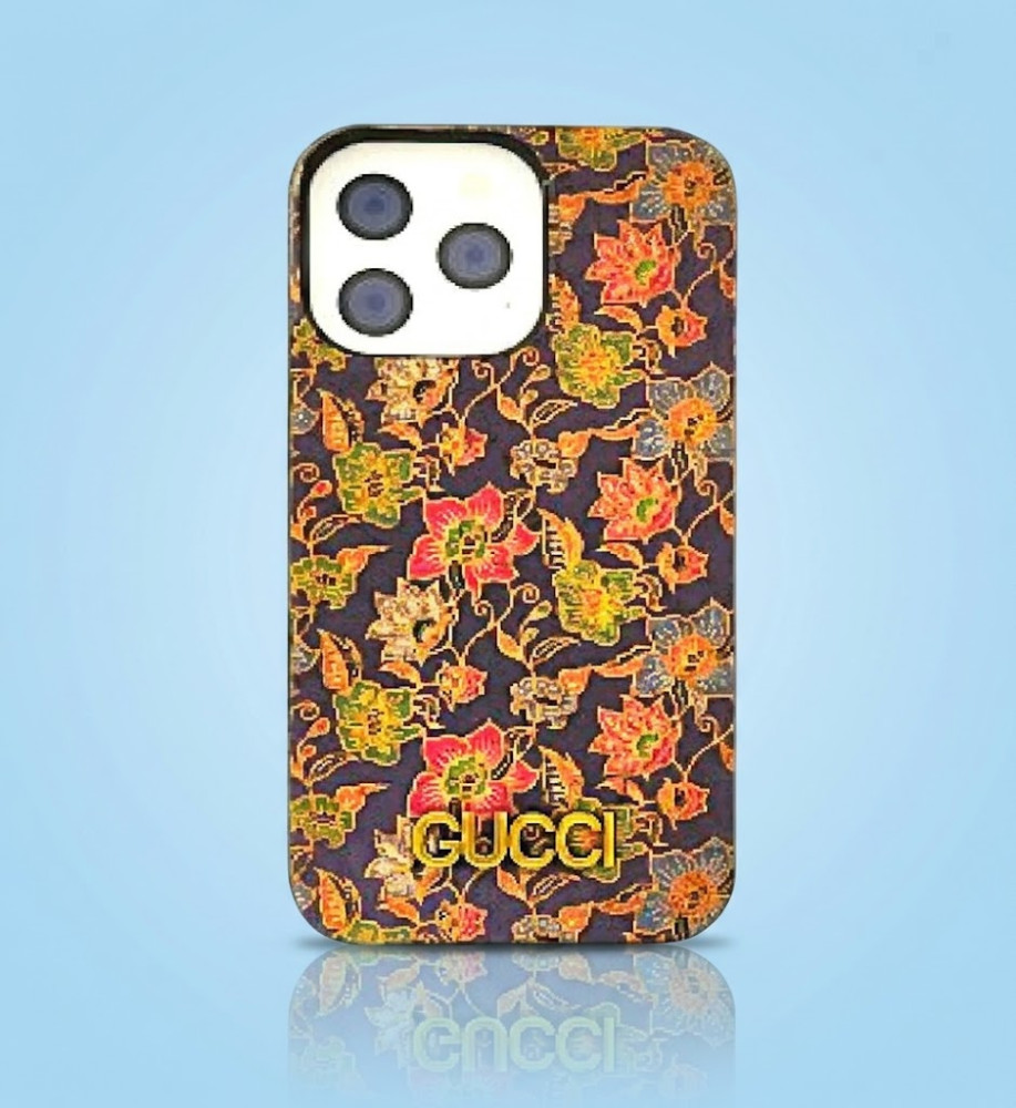  RVMO iPhone 12 Pro Max Premium Lightweight Case with Floral Pattern and Raised Gold Lettering 
