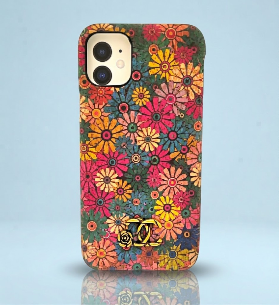  RVMO iPhone 11 Premium Lightweight Case with Floral Pattern and Raised Gold Lettering 