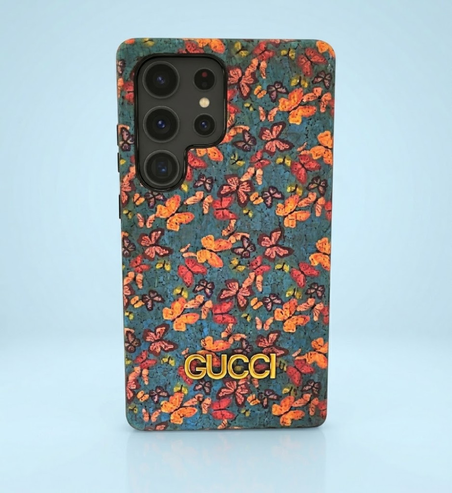  RVMO Samsung S25 Ultra Premium Lightweight Case with Floral Pattern and Raised Gold Lettering 
