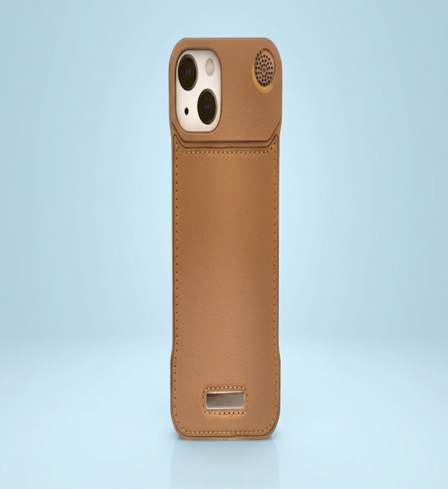  iPhone 14 Leather Texture Frameless Lightweight Case with Wireless Charging Support 
