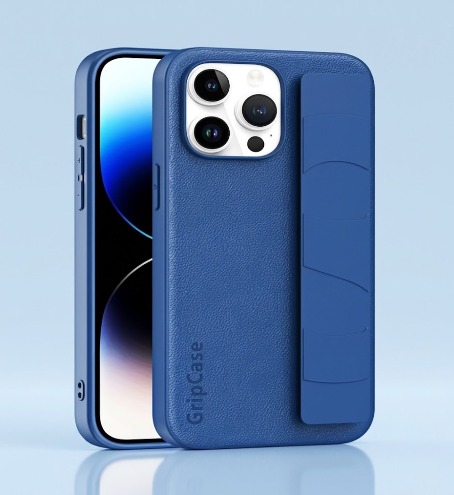  iPhone 13 Pro Max Leather Texture Case with Solid Colors, Smart Hand Strap and Full Protection 