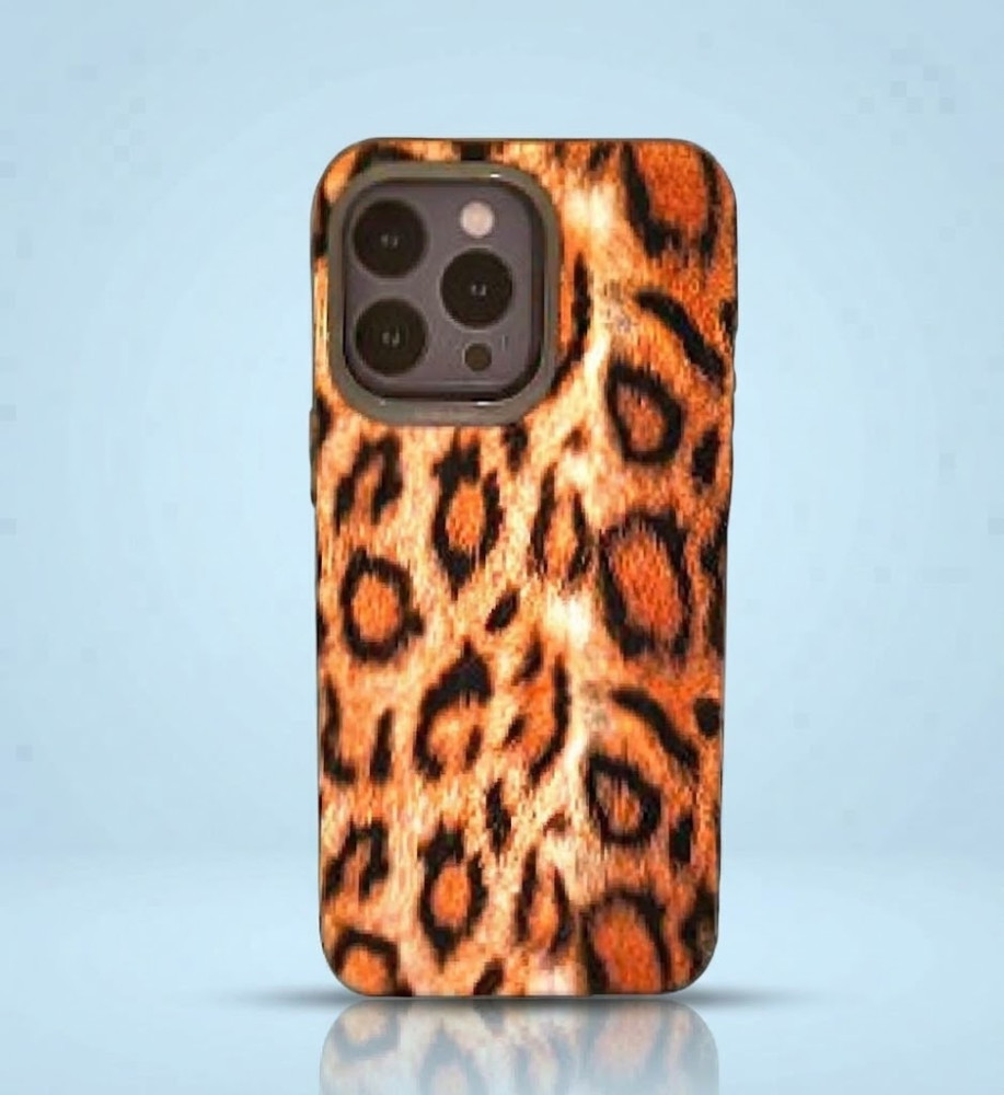  iPhone 13 Pro Max Shockproof Case with 3D Tiger Leather Design 
