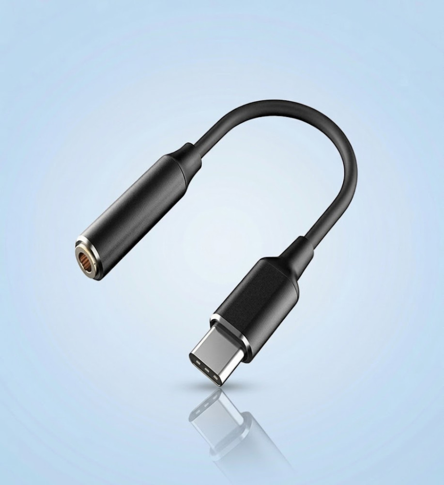  Type-C to 3.5mm AUX Audio Adapter for Headphones and Headsets 
