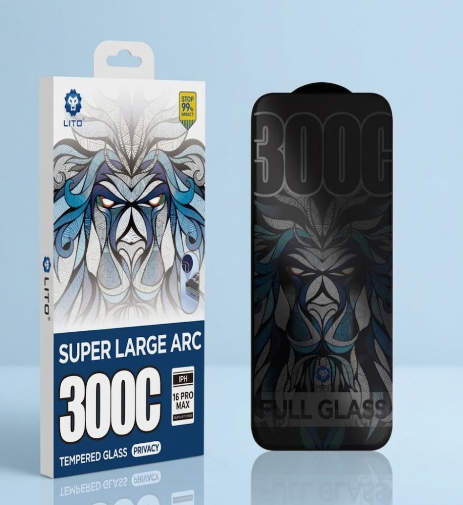  اسكرينة فاميه برايفت ايفون 15 برو ماكس LITO 300C Super Large ARC زجاج حماية كامل 
