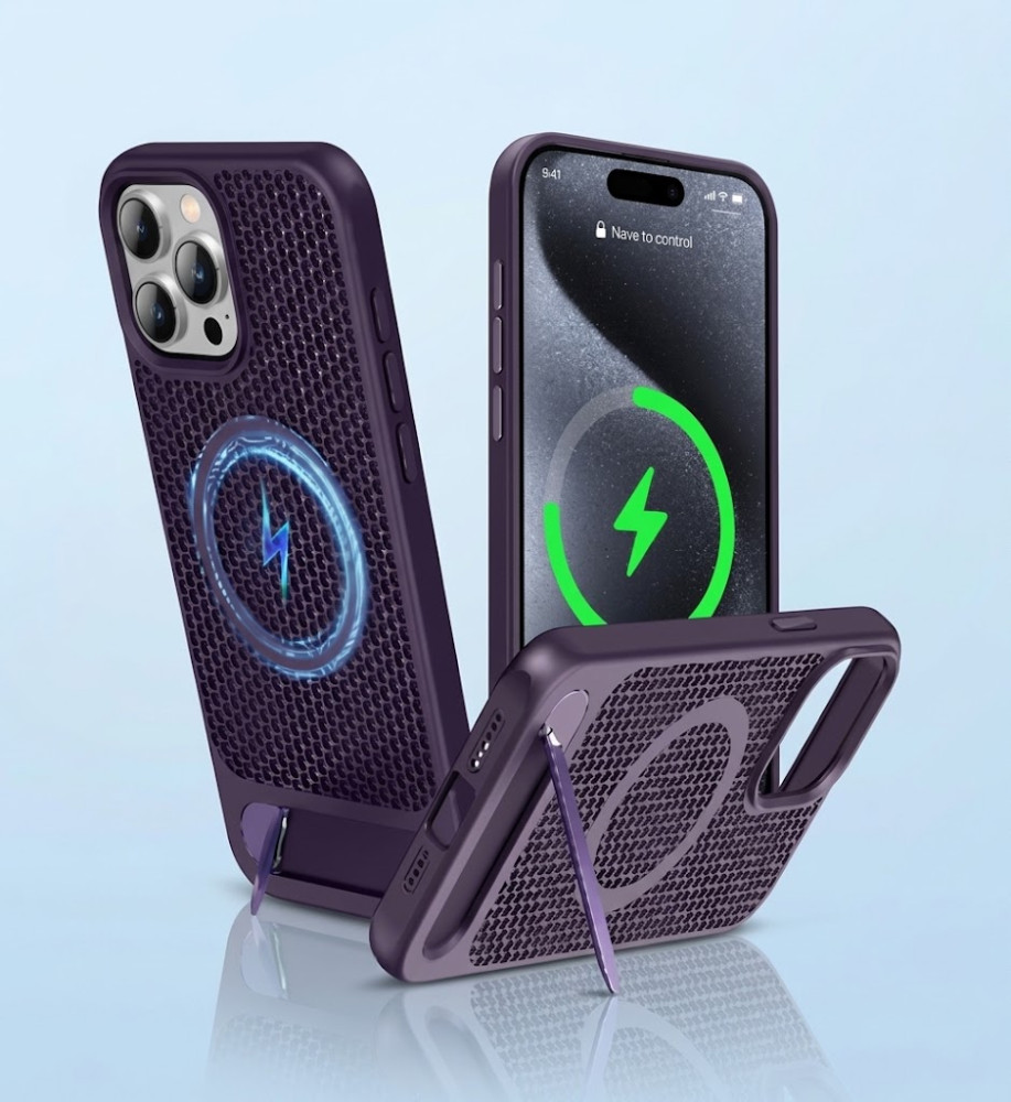  Case Compatible with iPhone 15 Pro Max Case Acrylic Slim Shockproof  Phone Cover (Purple) 