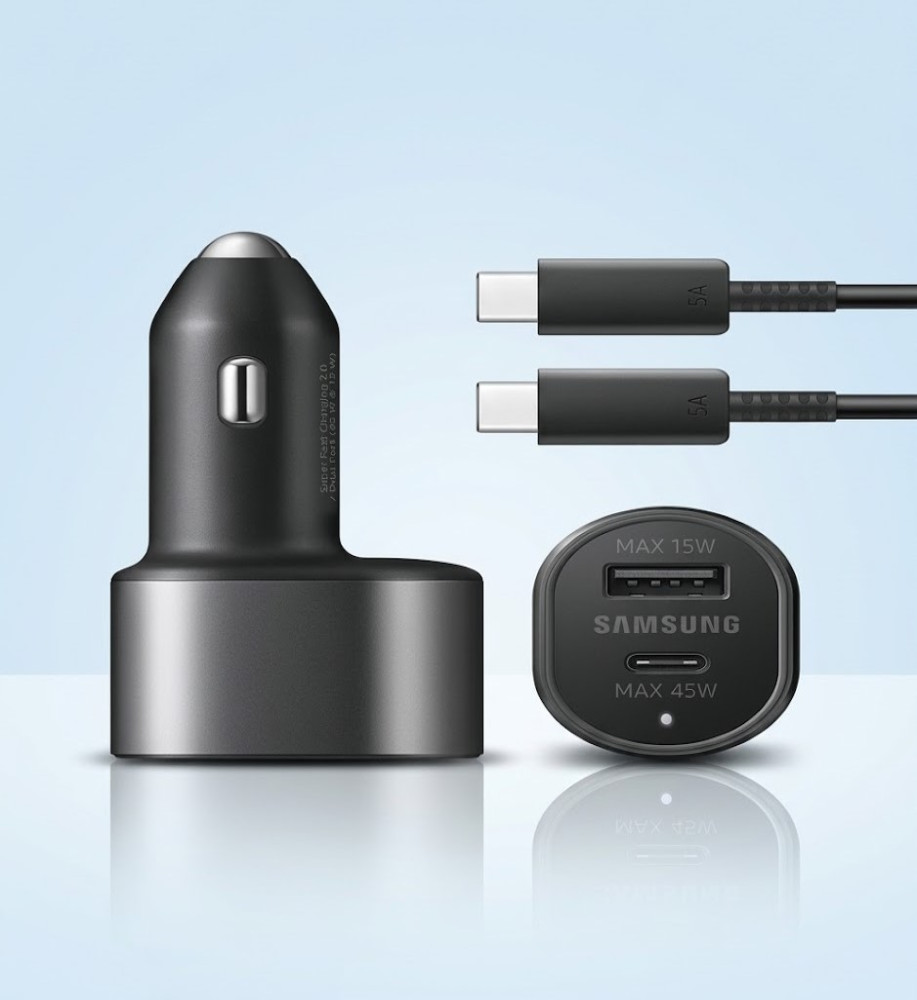  Samsung EP-L5300 60W Dual USB-C & USB-A Car Charger with Super Fast Charging 2.0 and USB-C Cable 