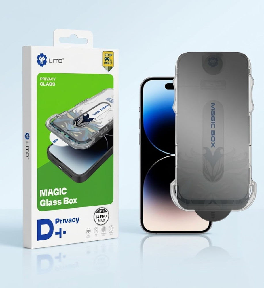  LITO D+ Pro Privacy Full Glue Tempered Glass Screen Protector for iPhone 16 