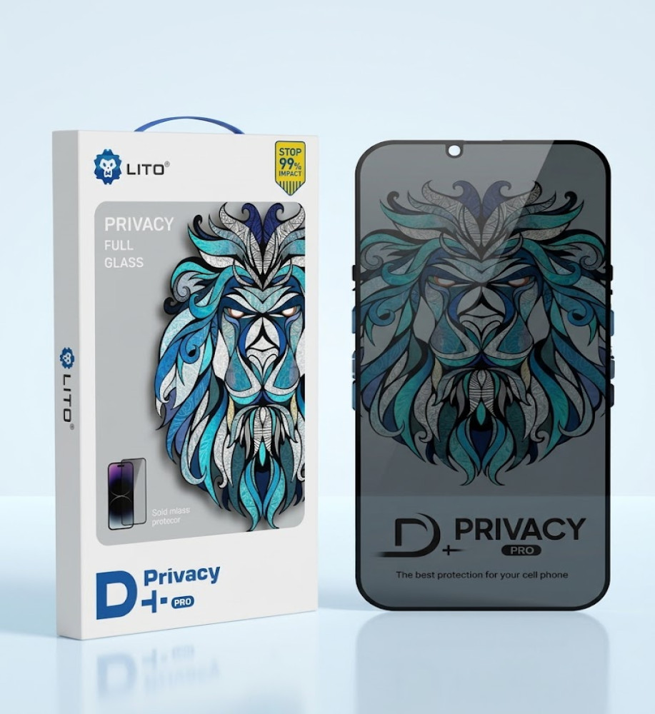  LITO D+ Pro Privacy Full Glue Tempered Glass Screen Protector for iPhone 16 Pro Max 