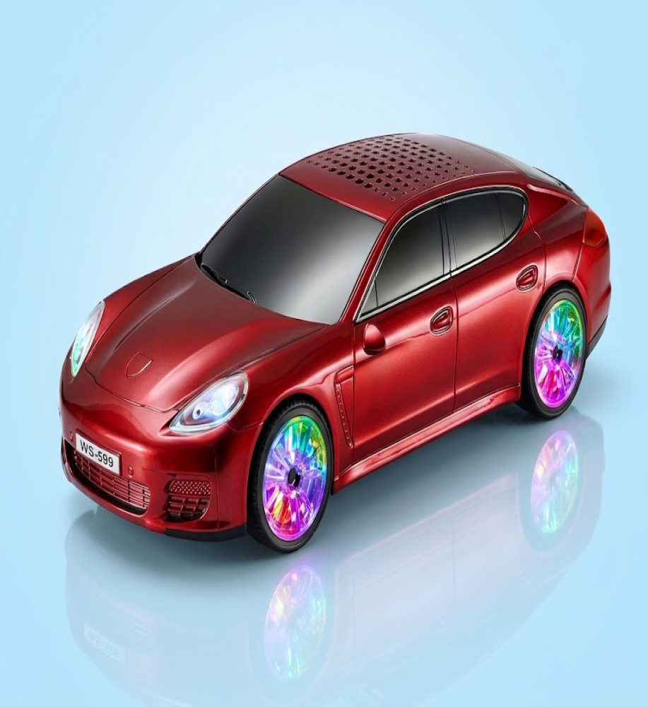  *Portable Wireless Speaker in the Shape of a Racing Sports Car WS-599 5W with FM Radio, TF Card, USB Port, AUX, and Built-in Battery* 