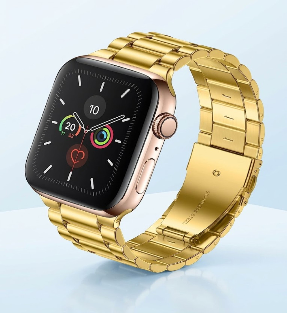  A stainless steel strap compatible with Apple Watch 22mm. 