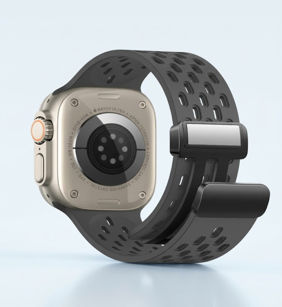  Magnetic Strap For Apple Watch Ultra 2 49mm 45mm 44mm Silicone Correa Bracelet 